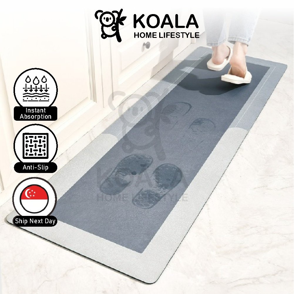 🇸🇬Koala Home🔥Diatomite Mat AntiSlip Absorbent Kitchen Soft Mat Floor