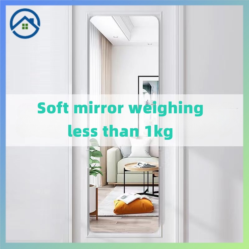 Acrylic soft mirror attached to wall, selfadhesive full body mirror