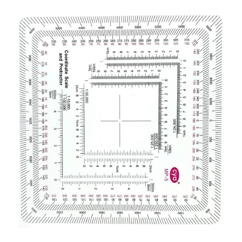 SJM MGRS Coordinate Scale Map Reading and Land Navigation Reader Ruler ...