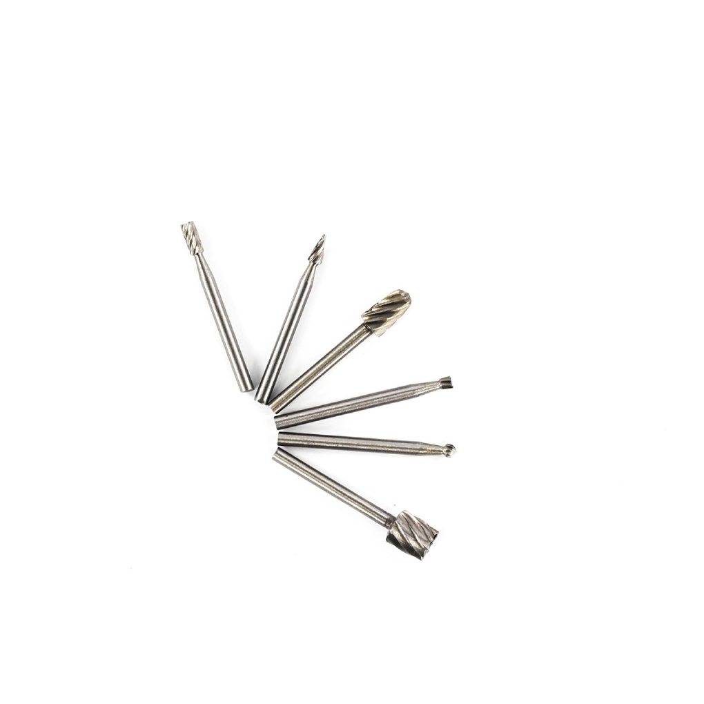 6PCS HSS Rotary Multi Tool Burr Routing Router Bit Mill Cutter ...