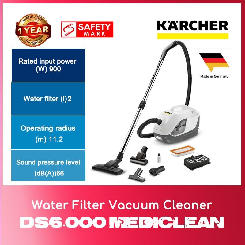Karcher DS6.000 Mediclean Water Filter Vacuum Cleaner WITH 1 YEAR