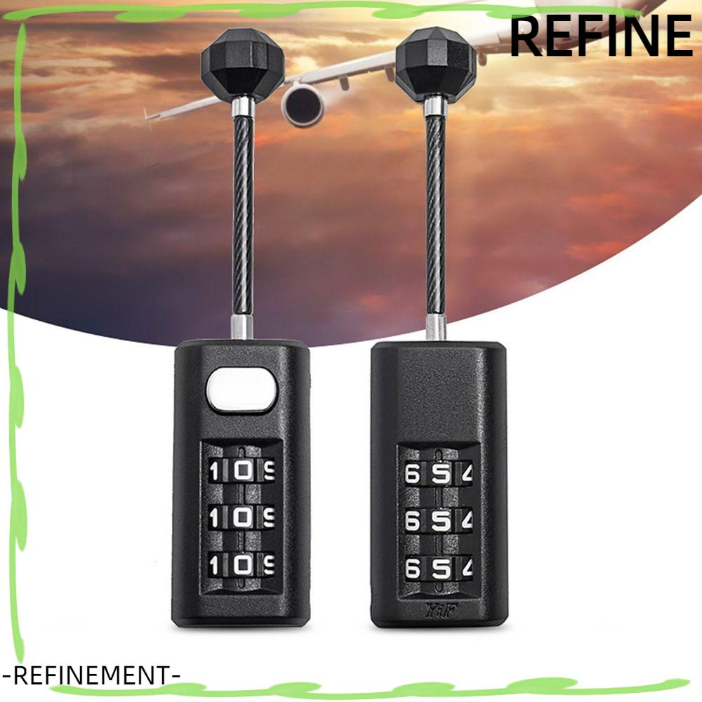 REFINEMENT 3 Digit Password Lock Mini Combination Lock Resettable Coded ...