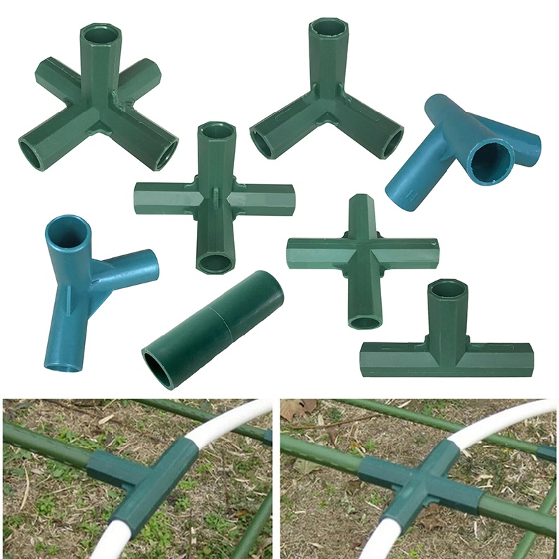 Tingmy 16mm Plastic Garden Plant Awning Joints Connector Frame
