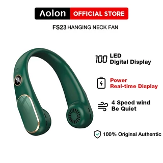 Aolon FS23 Hanging Neck Fan Leafless Fan USB Rechargeable Hanging Neck Fan Portable 3 Speeds Strong Wind