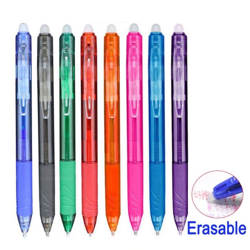 Erasable Gel Pens with 8 Colors Retractable Colorful Erasable Signature