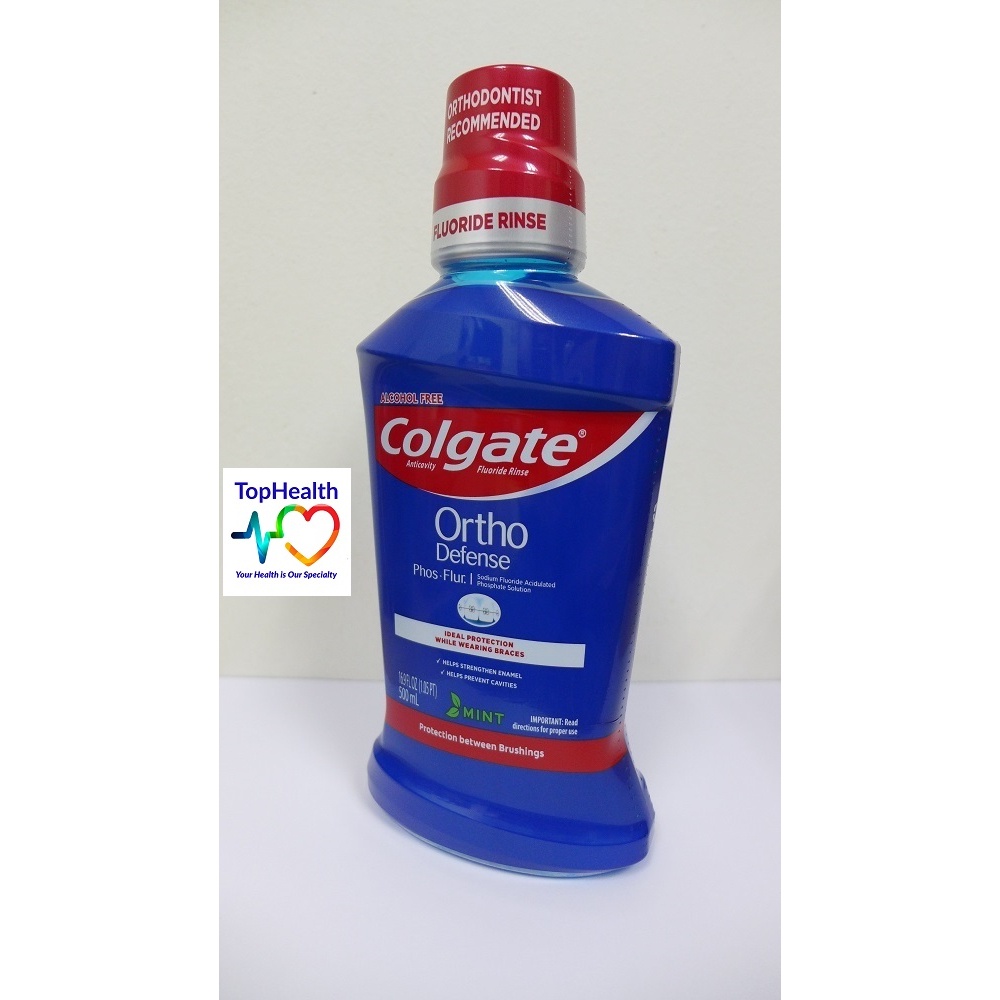 COLGATE Phos flur Ortho Braces Defense Anticavity Fluoride Rinse 500ml