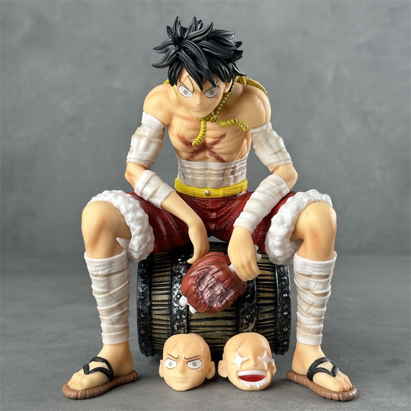 One Piece Figure Luffy Eat Meat Anime Figures Star Eyes Monkey D Luffy ...