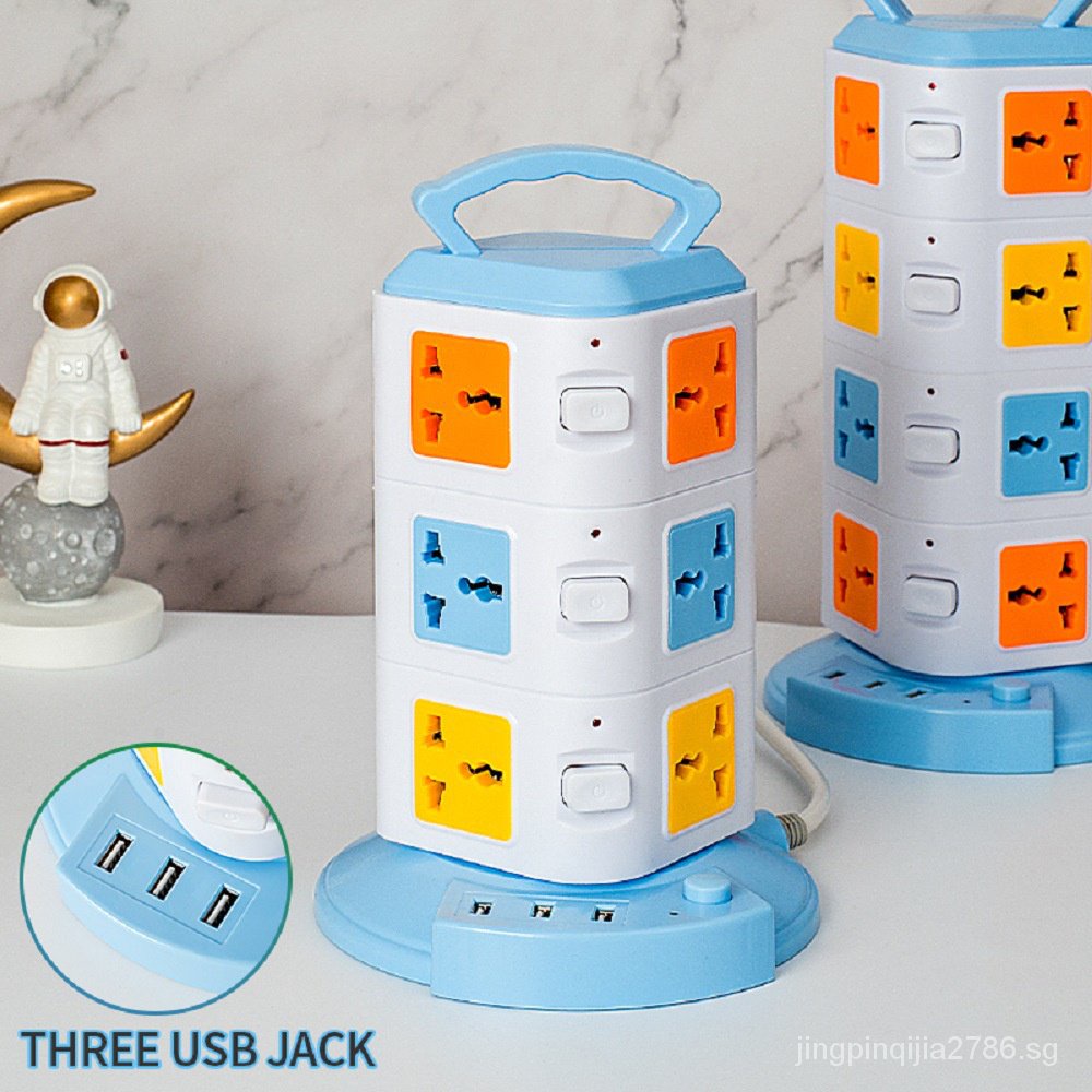 Wholesale smart vertical socket porous usb charging tower plug-in ...