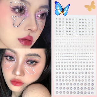 1sheets Purple Rhinestone Facial Tattoo Sticker For Party, Face Jewels  Festival Makeup Eye Jewels Stick On Rhinestone For Face, Hair, Body, Eye