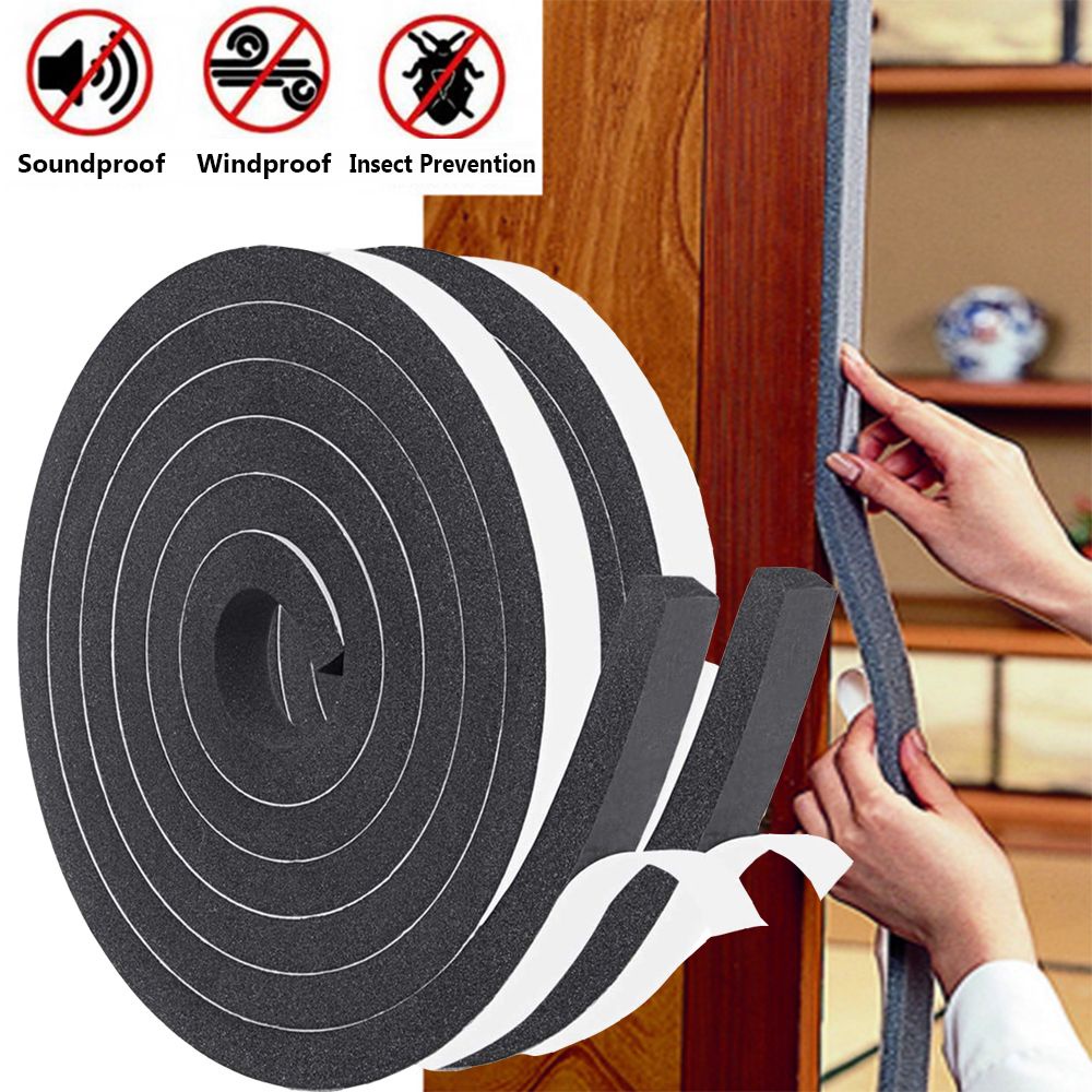 2M SelfAdhesive Sponge Foam Insulation Tape Door Window Sealing Strip
