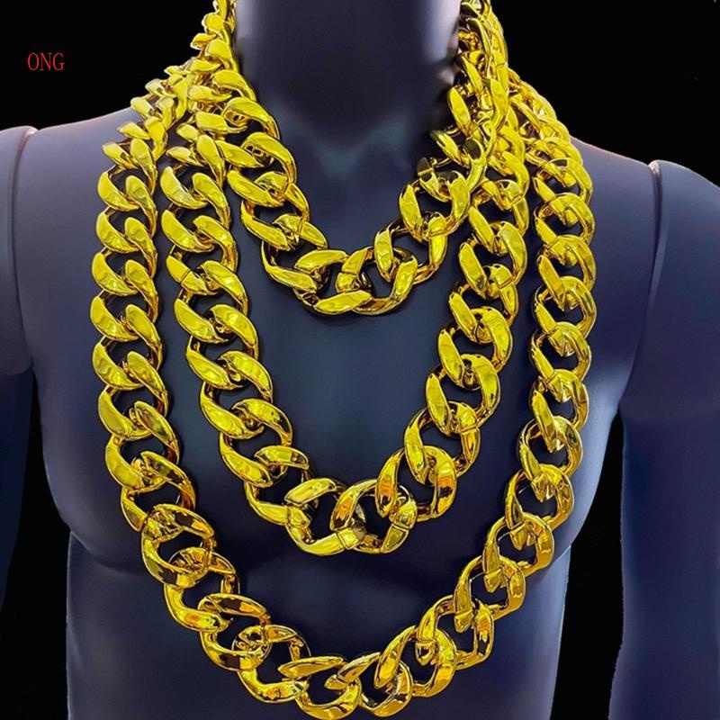 Best Big Chunky Necklace Rapper Fake Gold Chain 90s Hip Hop Gold