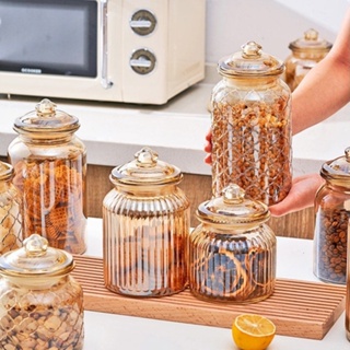 Stackable Kitchen Canisters Set Clear Glass Jars for Home Kitchen  Thicken Airtight Food Storage Jars with Wood Bamboo Lid - China Square  Glass Bottle, Airtight Glass Jar