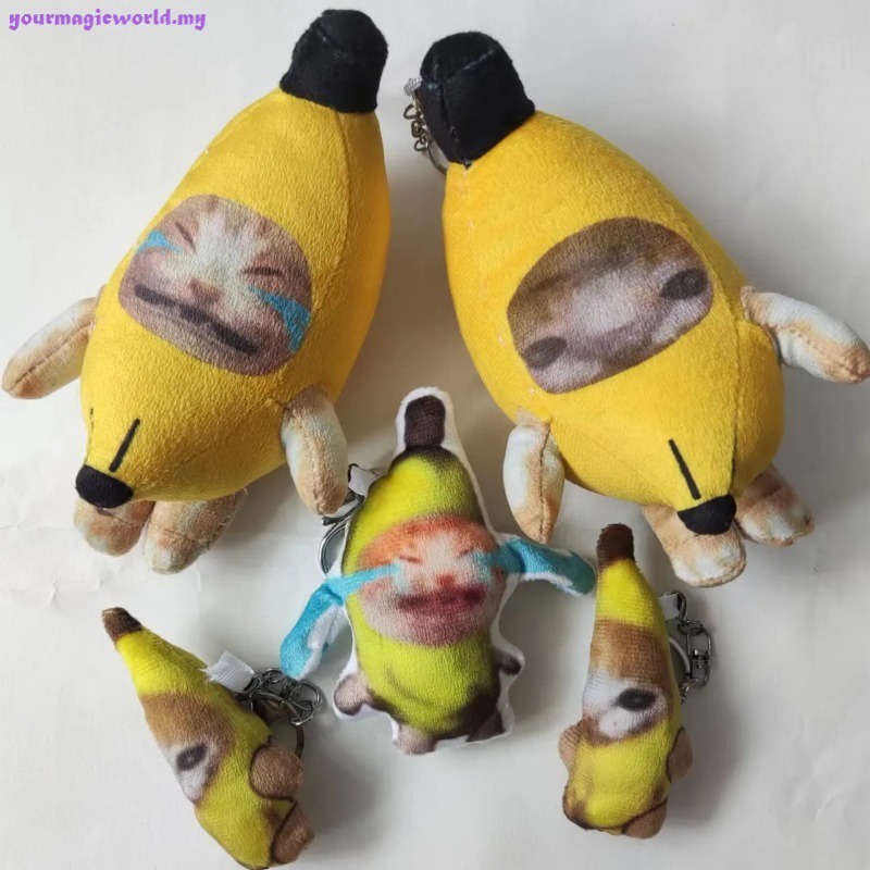 10cm Jason Crying Banana Cat Plush Toy Banana Cat Crying Meme Banana