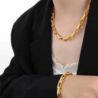 Mens chain and on sale bracelet set gold