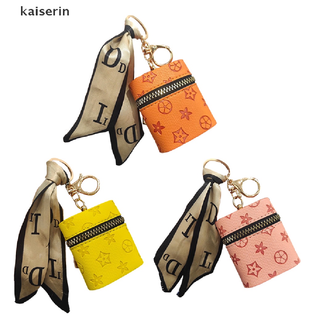 kaiserin^^ Mini Coin Purse Keychain Square Headphone Lip Small Storage