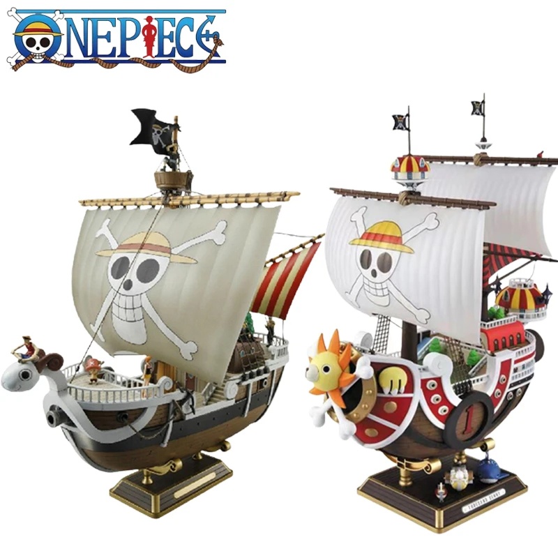 Bandai Original ONE PIECE Anime Model GRAND SHIP COLLECTION GOING MERRY  Action Figure Assembly Model Toys