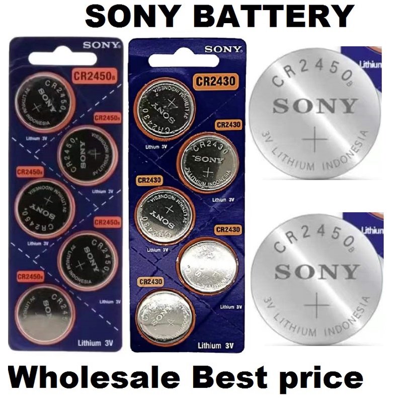 Wholesale Best price free ship sony CR2450 CR2430 2450 2430 BATTERY