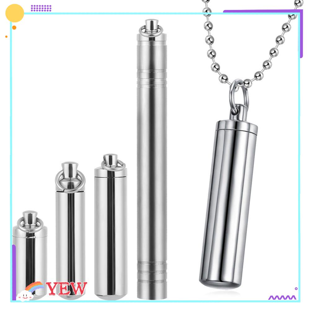 YEW Memorial Gift Perfume Vial Pendant Stainless Steel Cylinder Tube Wishing Bottle Lucky Charm Pill Case Unisex Aromatherapy Jewelry Ashes Urn Shopee Singapore