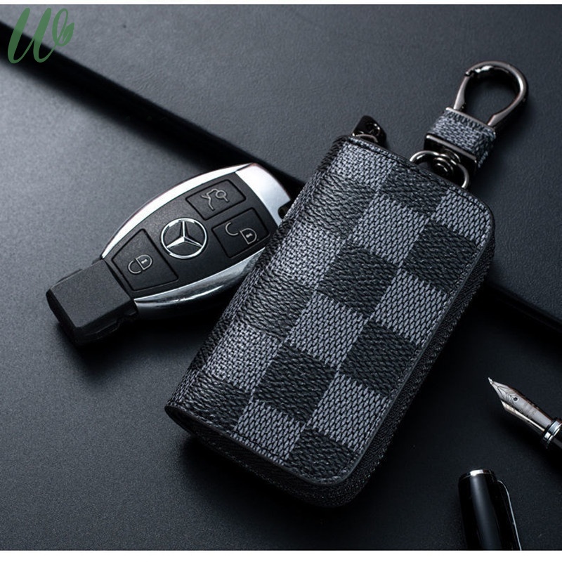2023 Classic Leather Key Pouch Car Key Holder Zipper Key Chain Car Key