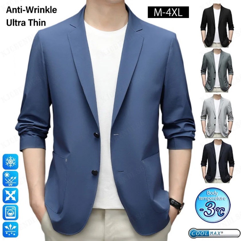 Anti UV and Sunscreen Clothes for Men/Ice Silk Western style Suit