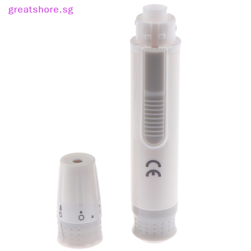 greatshore Lancet Pen Lancing Device Diabetics 5 Adjustable Depth Blood