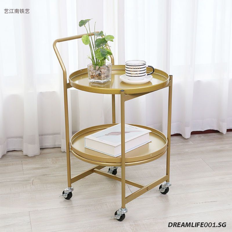 Double Sofa Side Table Trolley Corner Table Removable Small Coffee ...