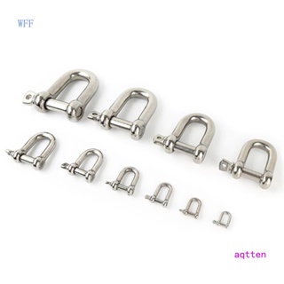 4PCS M6 Boat 304 Stainless Steel Short D Type Ring Key Pin Shackle Hook  Rigging