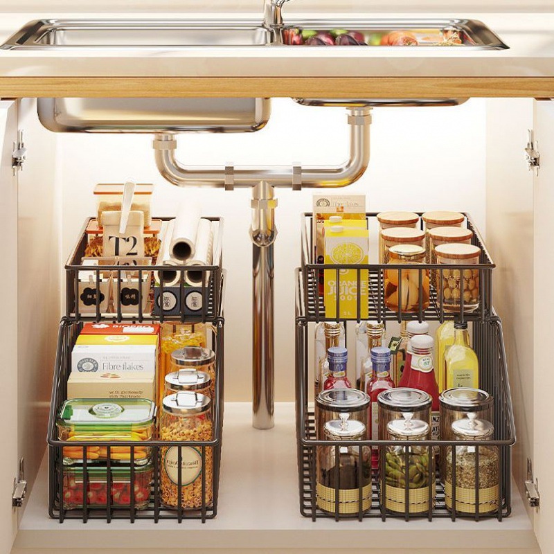 Refrigerator Organizer Kitchen Fridge Space Saver Organizer Storage ...