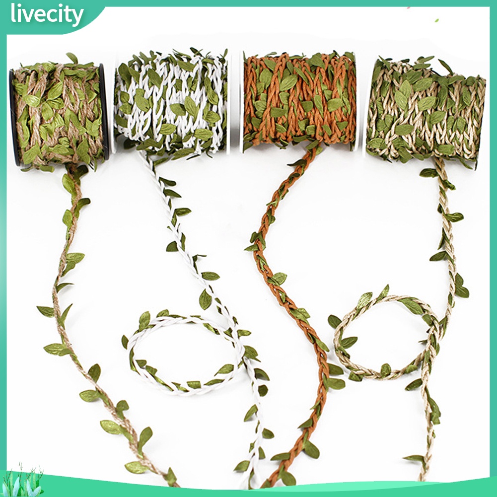 {livecity} 10m Artificial Leaf Vine Wall Hanging Plant Garland Garden