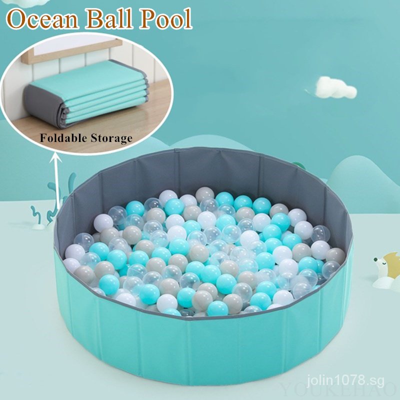 Foldable Kids Ball Pit Folding Baby Play Ocean Balls Pool Bobo Ball Playroom Tent VNOP Z8F9