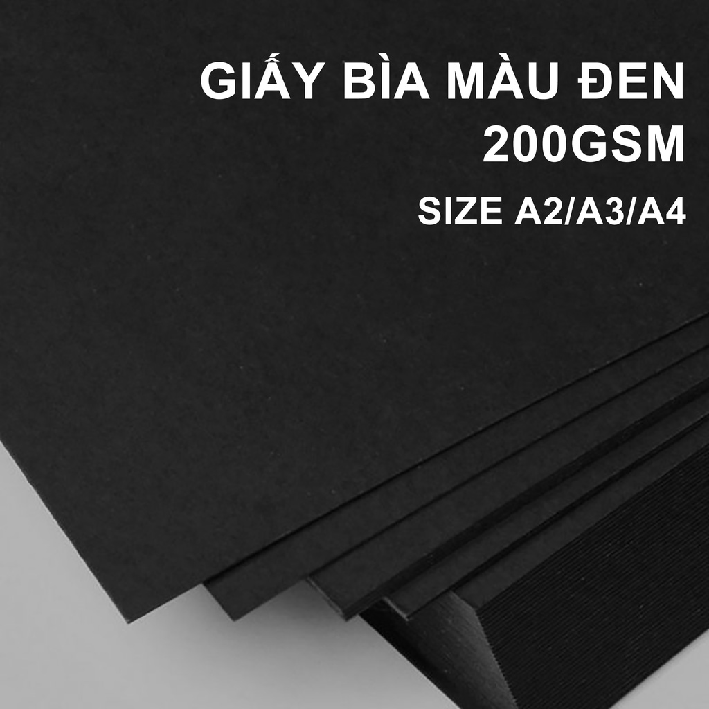 20 Sheets Of A4 A3 A2 Black Paper Weighing 200gsm Thick Art Paper, Black Paperboard B Shopee