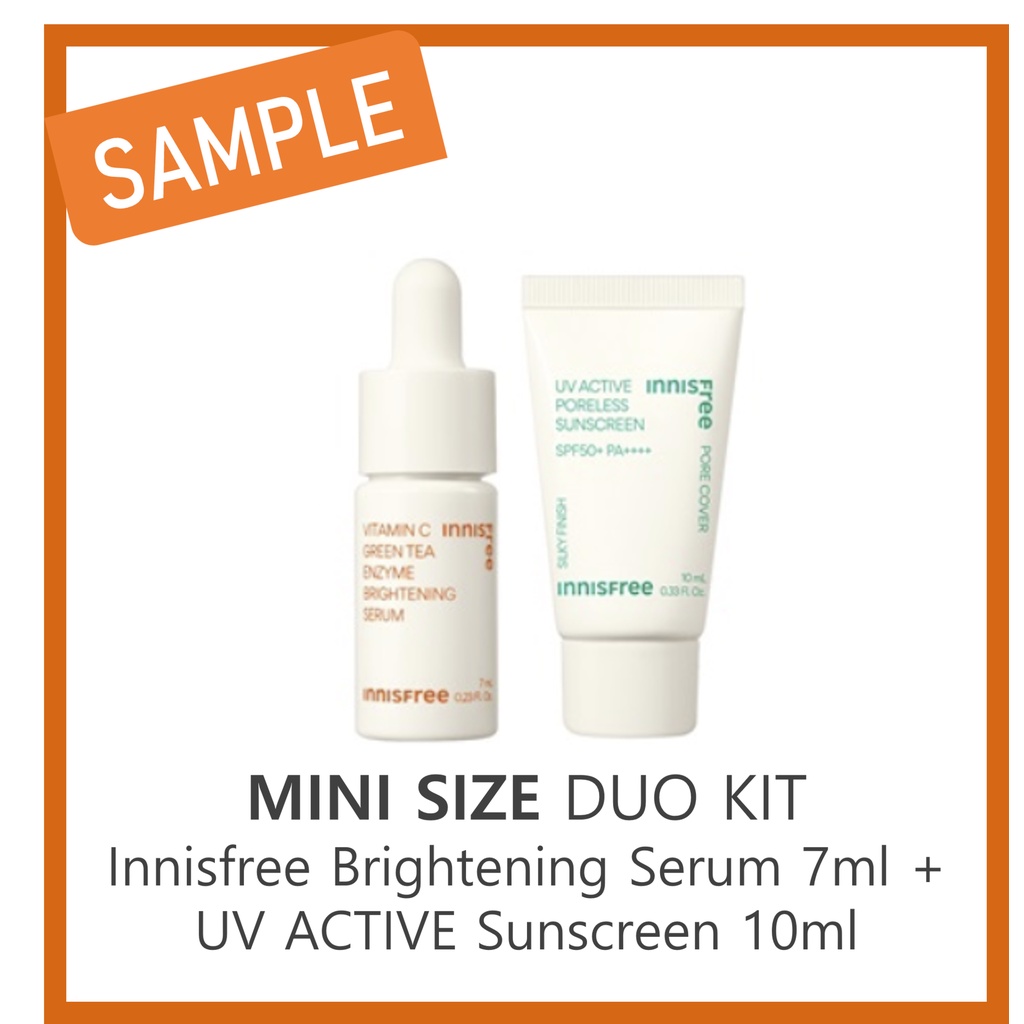 [SAMPLE] innisfree VITAMIN C PORELESS SUN DUO KIT(Serum 7ml+UV ACTIVE ...