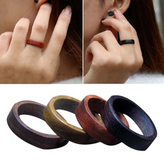 8-70mm Natural Wooden Rings Macrame Circle Ring DIY Crafts Wood