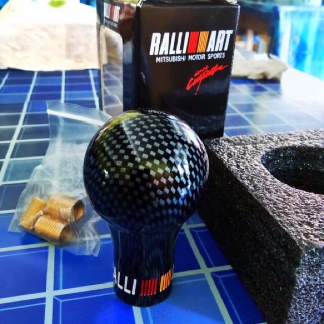 Ralliart Carbon Look Manual Transmission Gear Shift Knob Shifter Lever