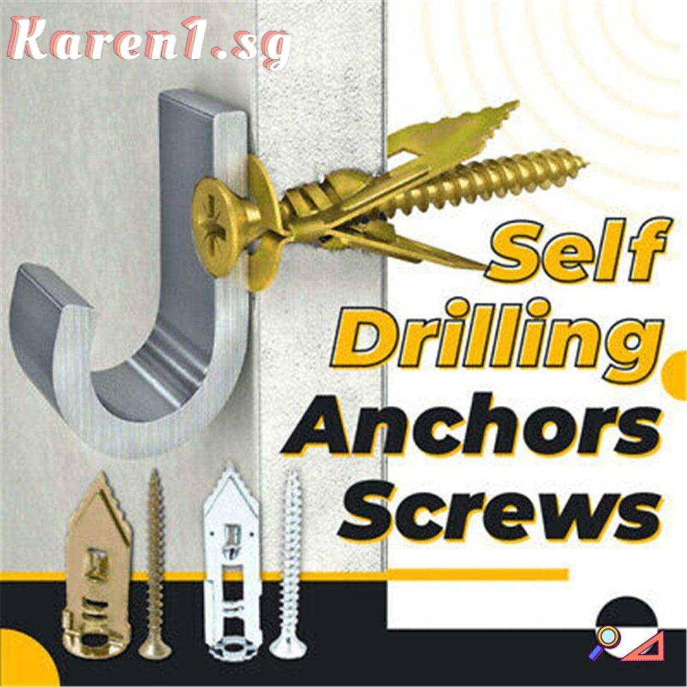 KA 10Pcs Self-Drilling Anchors Home Drywall Nail-in Fixing Tapping Screws