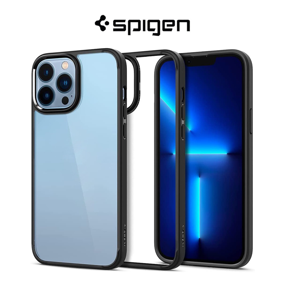 Spigen iPhone 13 Pro Case Ultra Hybrid / Crystal Hybrid Black Casing Drop Protection With Air