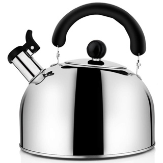 Tea Kettle Stovetop Whistling Modern Small Stainless Steel Gas Stove Top  2.8 Qt