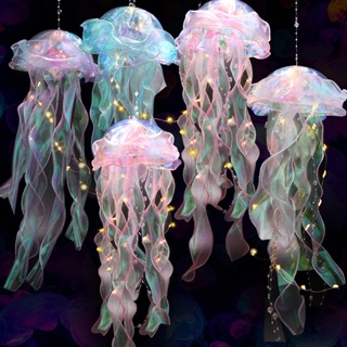 Mermaid Theme Party Decor DIY Jellyfish Lantern Under The Sea Colorful  Jellyfish Little Mermaid Ocean Parti decor Baby Shower