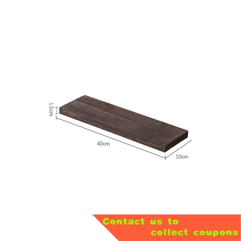 Solid Wood Wall Mountable Shelf Living Room Background Decoration Shelf