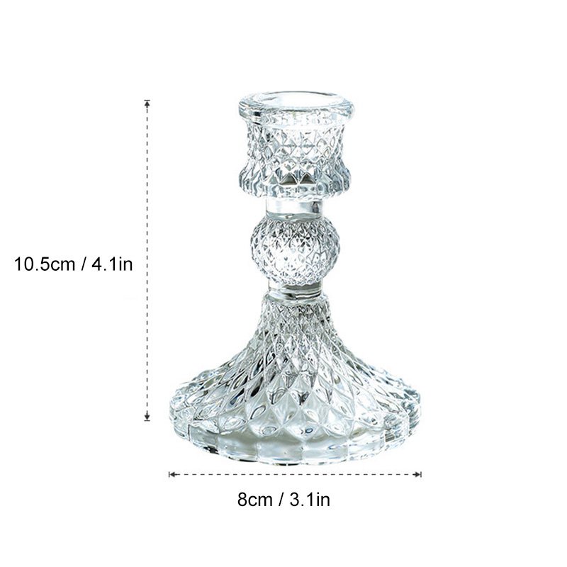 YQ5 Glass Candlesticks Wedding Centerpiece Candle Holder Table