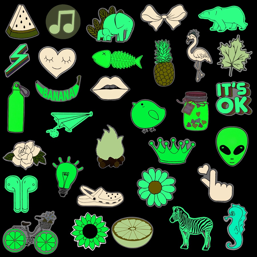 5/10/20/32 Laptop Stickers Glow in the Dark Kids Toy Waterproof ...