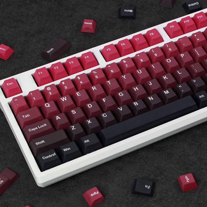 PBT keycaps CHERRY MX Profile gradient thermal sublimation sunset
