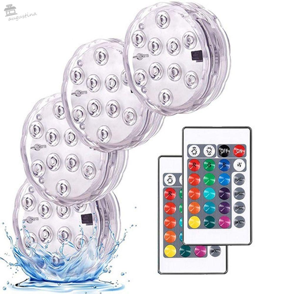 AUGUSTINA Submersible LED Lights Multi Color IP68 Garden Tea Light ...