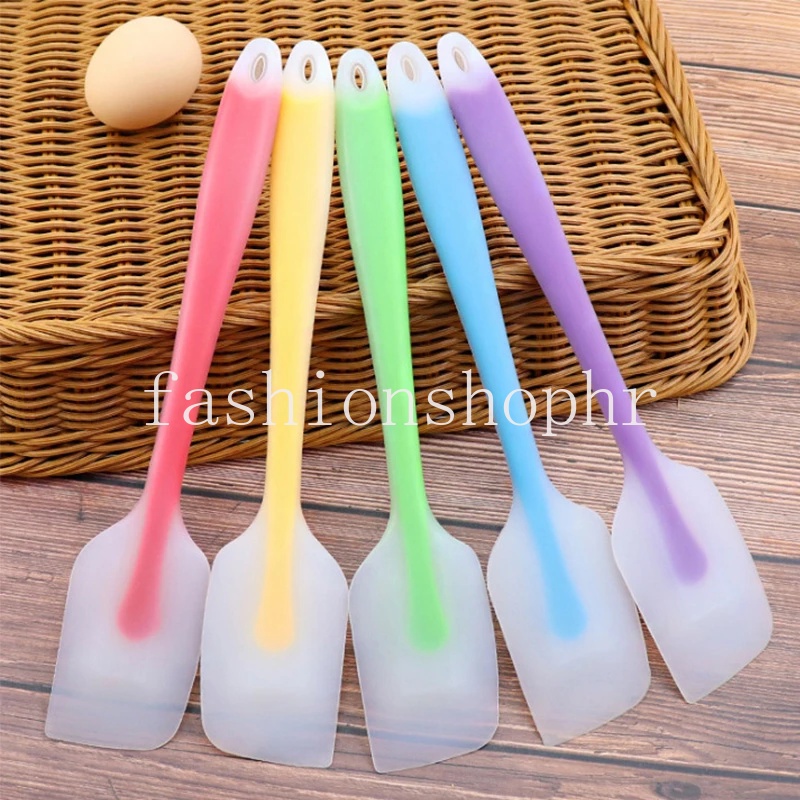 Ready Stock Food Grade Silicone Rubber Spatula Set for Baking, Cooking
