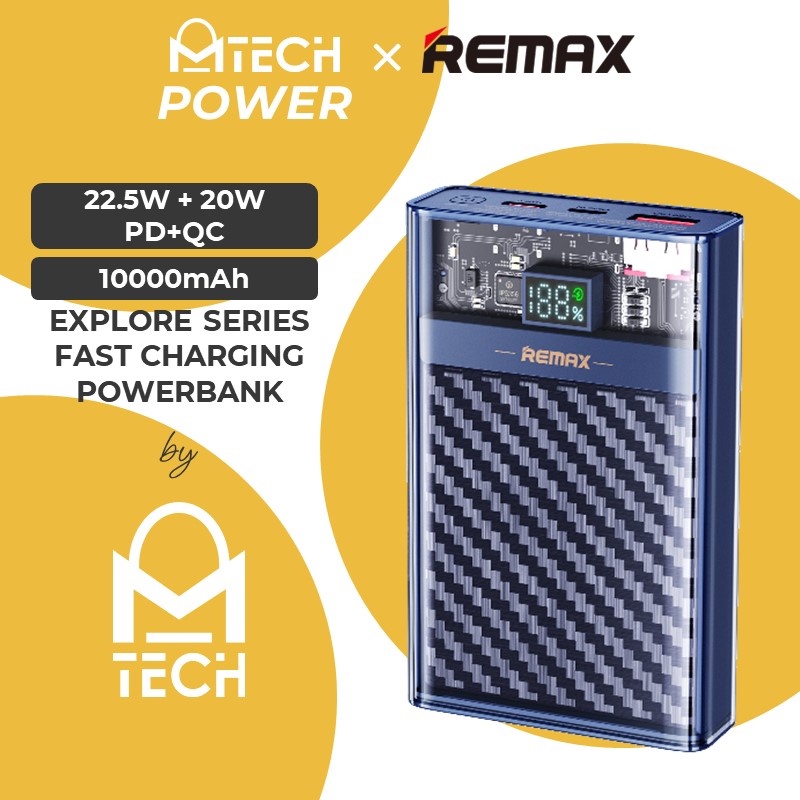 REMAX 10000mAh Explore Series 20W+22.5W PD+QC Fast Charging Power Bank ...