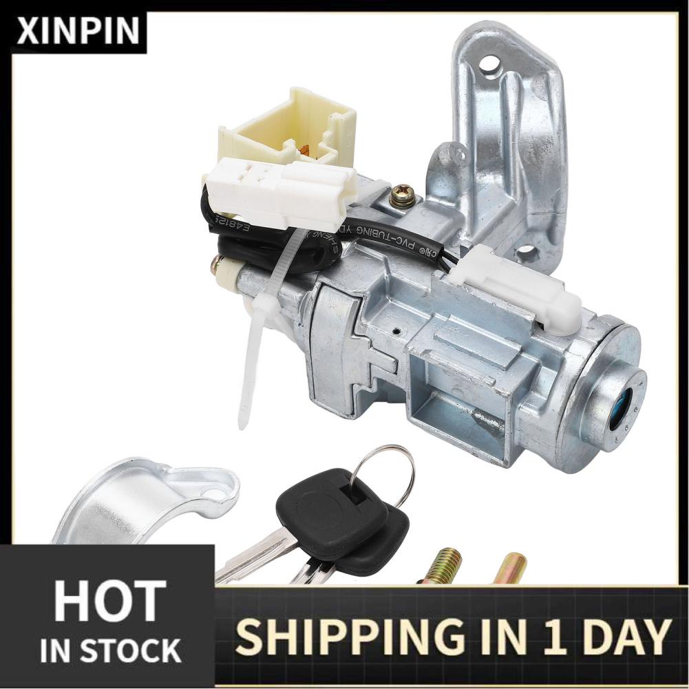 Xinpin Ignition Switch Lock Cylinder High Hardness Ignition Lock Cylinder Key Set Practical with 2 Keys for Vehicle
