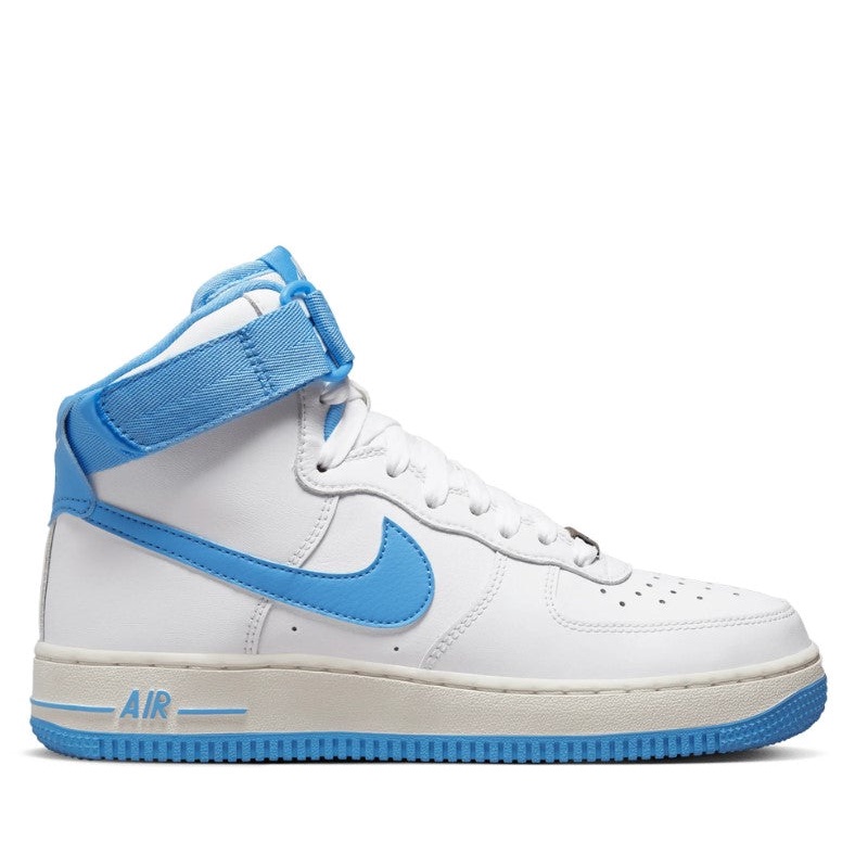 NIKE Womens Air Force 1 High OG QS White University Blue Sail DX3805 ...