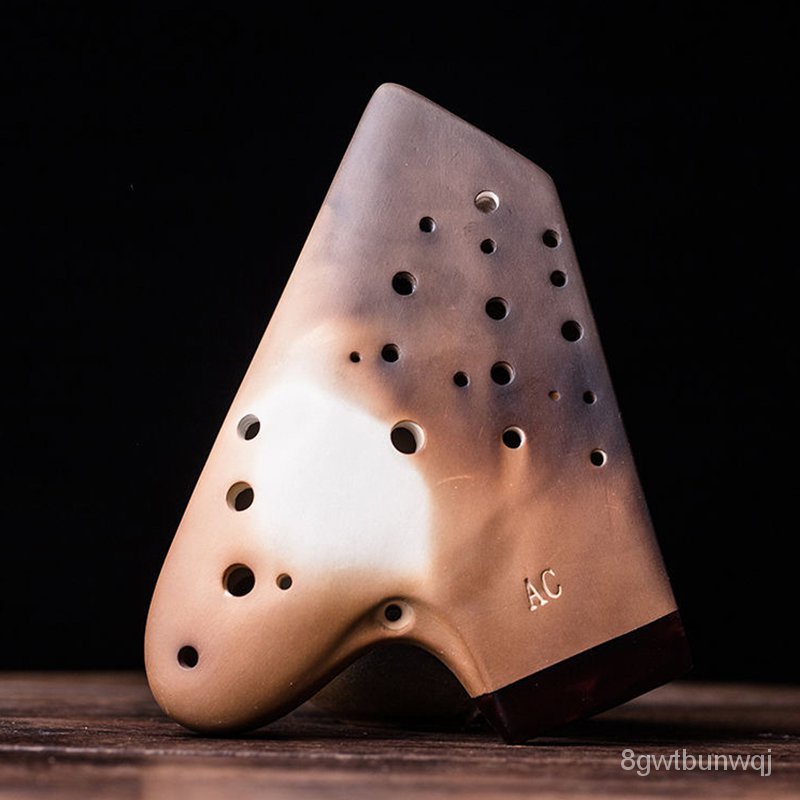 YQ9 3 Tube Ceramic Ocarina Alto C Key Retro Smoked Ocarina Advanced AC