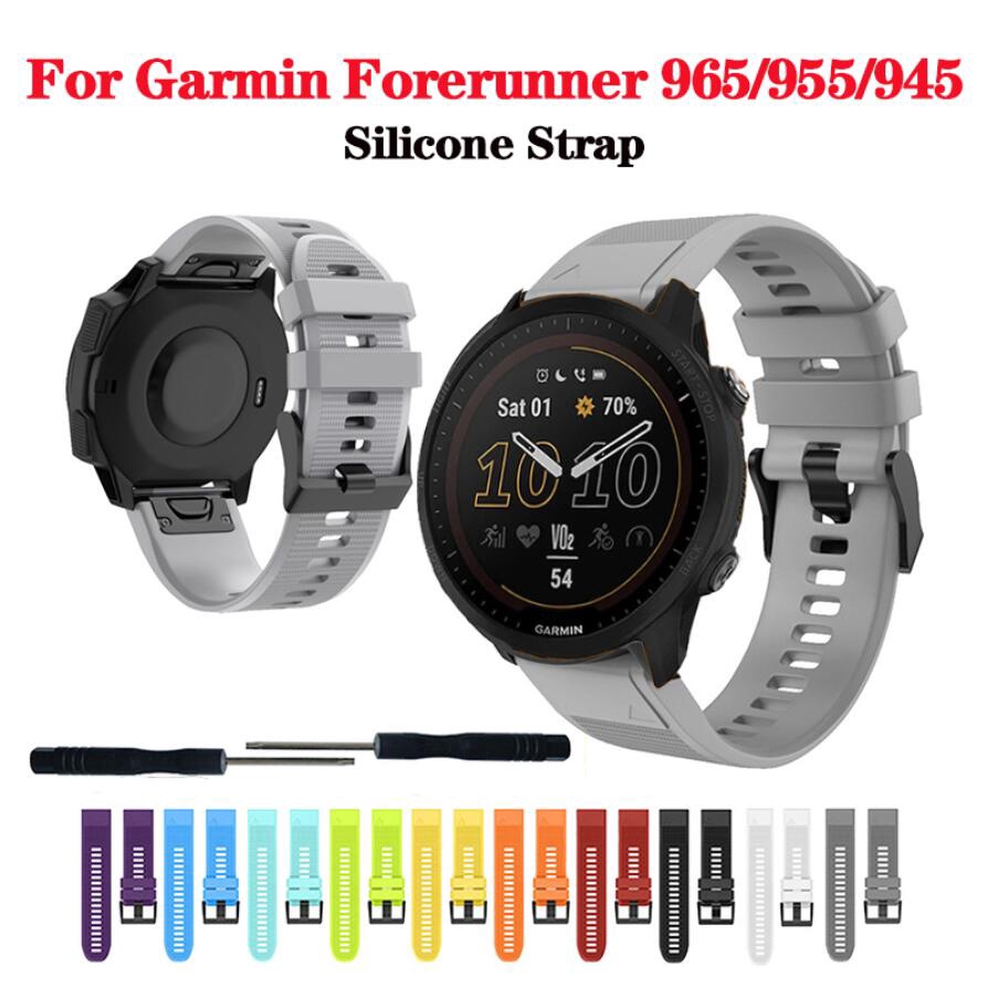 Official Watch Strap For Garmin Forerunner 965 955 Silicone Wrist Band  Bracelet 
