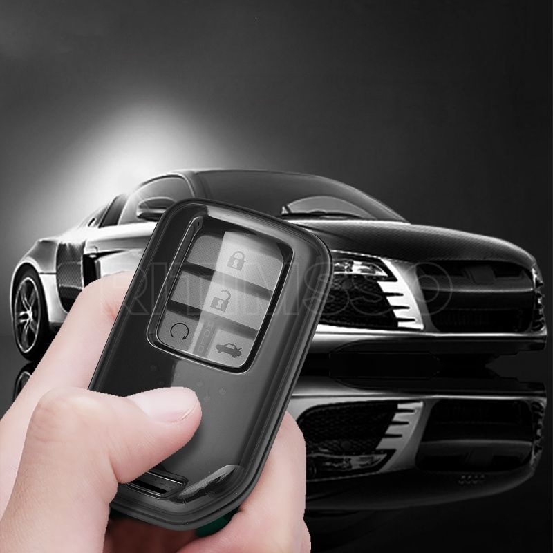 Smart Key Fob Case Cover fit for Honda Accord Civic CRV Fit HR-V Black